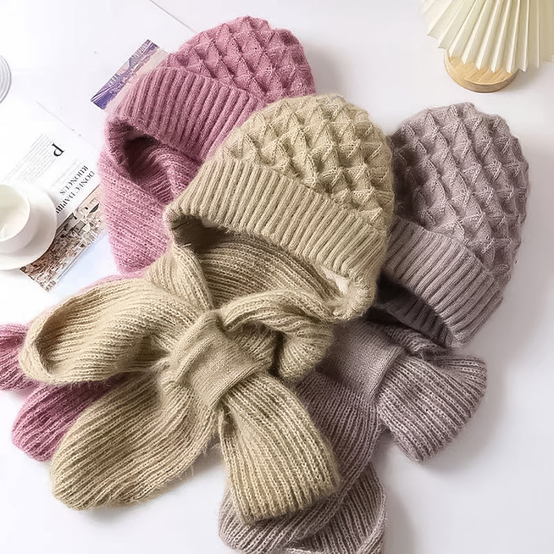 Aurora | Fleece-Lined Winter Hat & Scarf Set