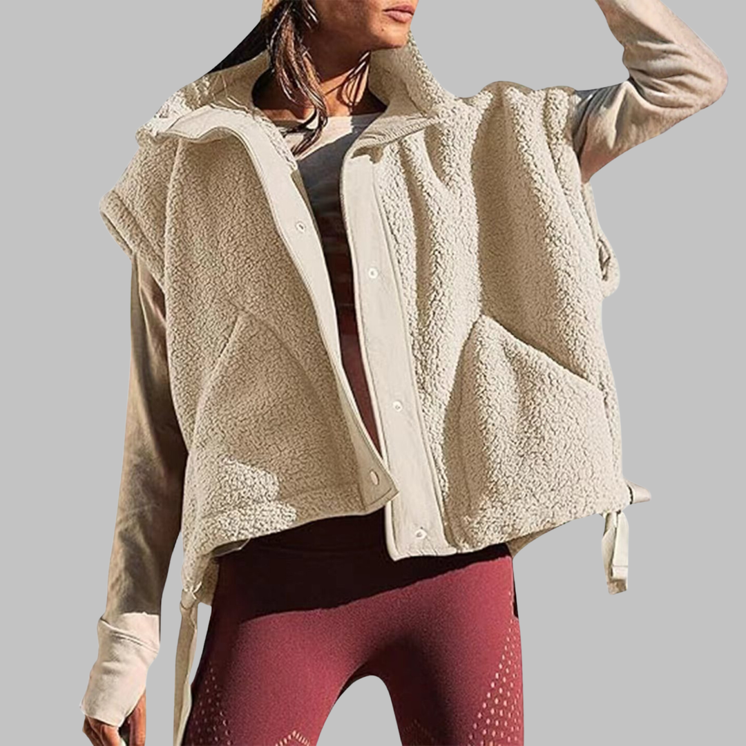 RAY™ - Comfy Warm Fleece Sleeveless Button Down Vest