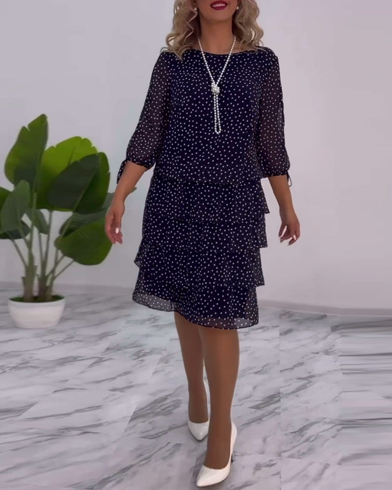 ELINA™ - Dotted Elegance Dress