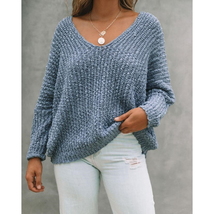 SOLEDAD™ – Comfy Drop Shoulder Long Sleeve Sweater