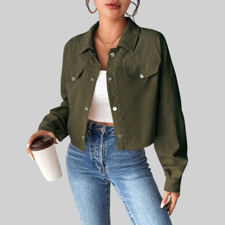 ESTRELLA™ – Classic Collared Button-Front Jacket