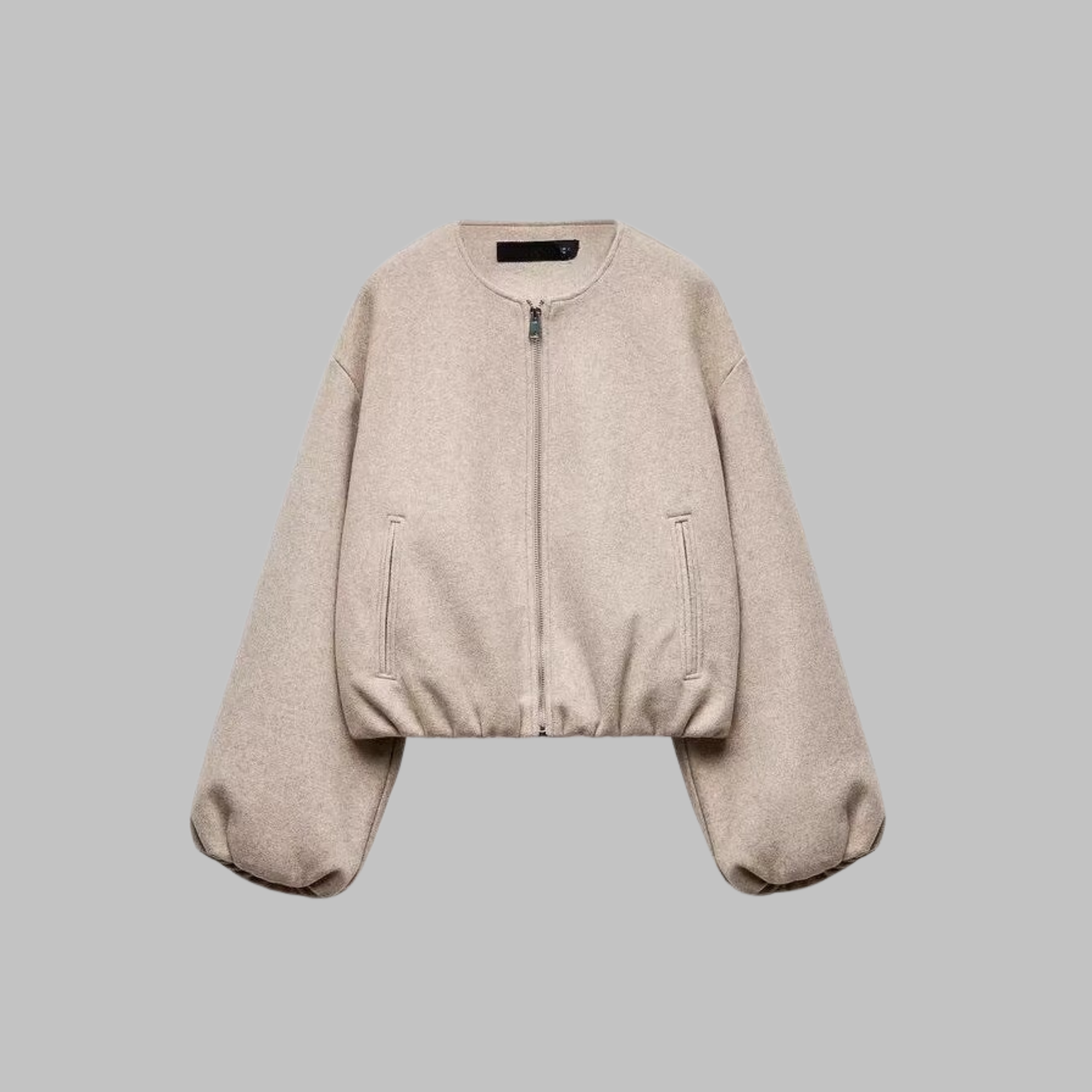 OVALIE™ - Chic Long Sleeve Zipper Crop Top Jacket