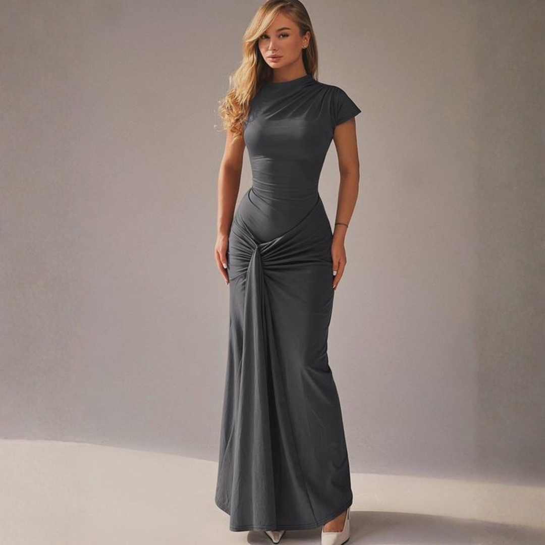 LOLA™ - Elegant Wrap Ruched Bodycon Formal Dress