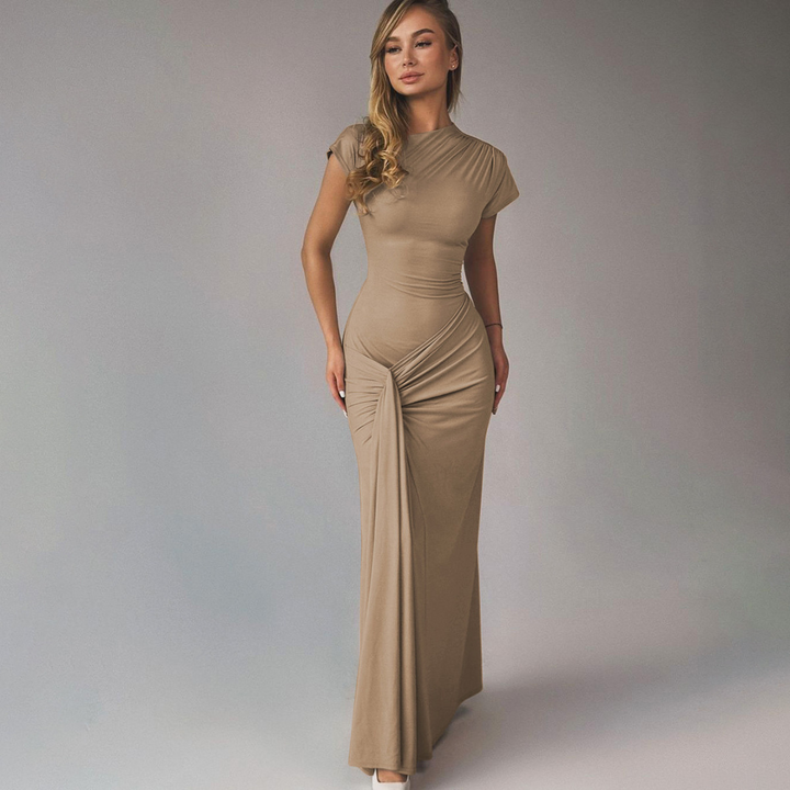 LOLA™ - Elegant Wrap Ruched Bodycon Formal Dress
