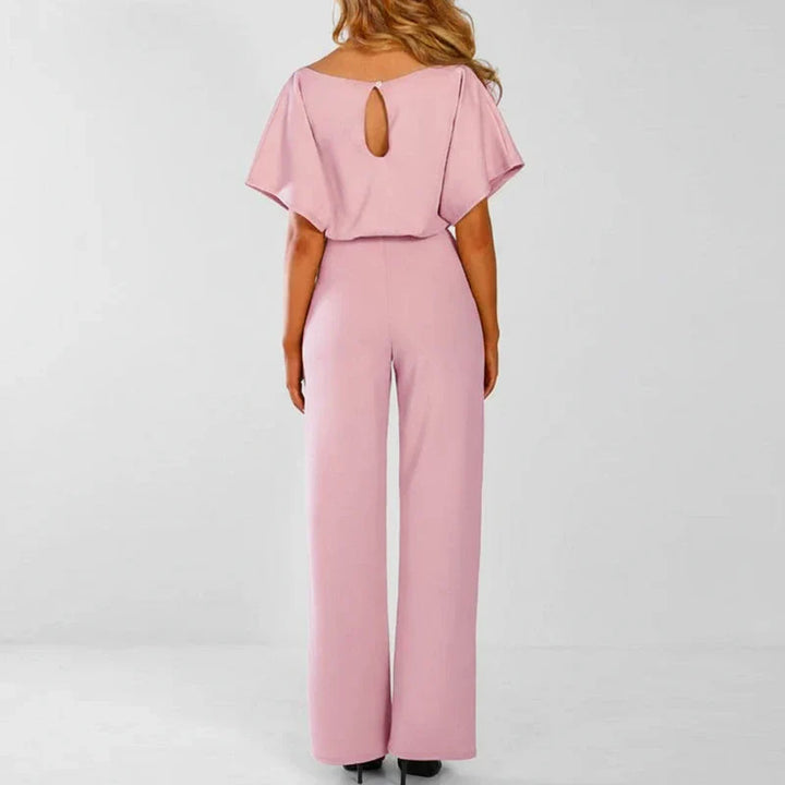 Women's Belted Wide Leg Jumpsuit