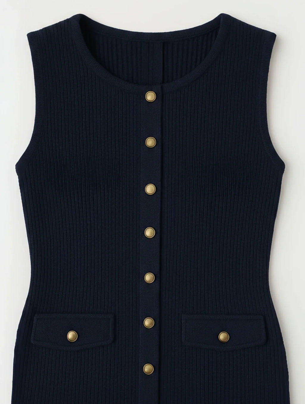 Button-Front A-Line Midi Dress for Women