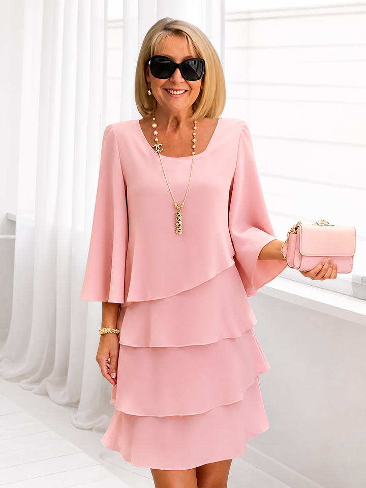 Catherine | Elegant Comfort Ruffle Dress