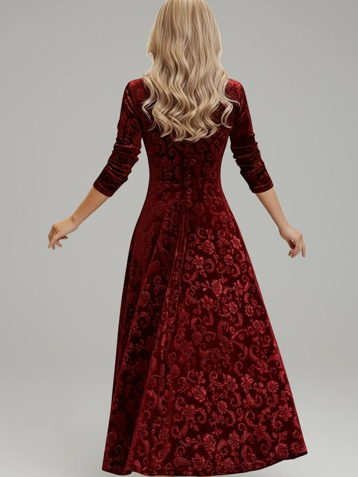 Floral A-Line Midi Dress for Women