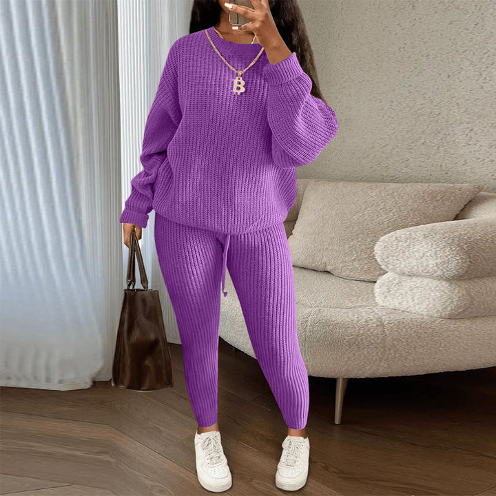 TAMA™ - Cozy Long Sleeve Sweater and Drawstring Pants Set