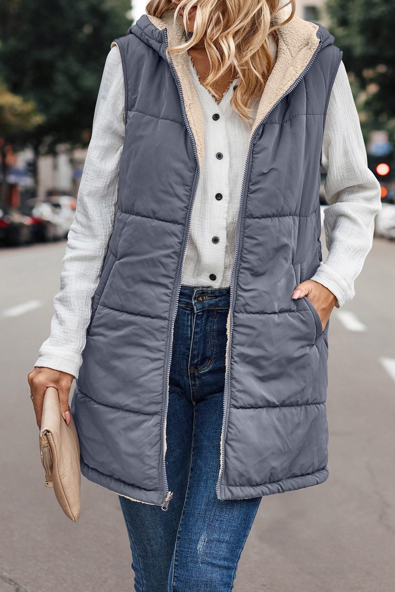 MISHELLE™ - Reversible Warm Hooded Vest