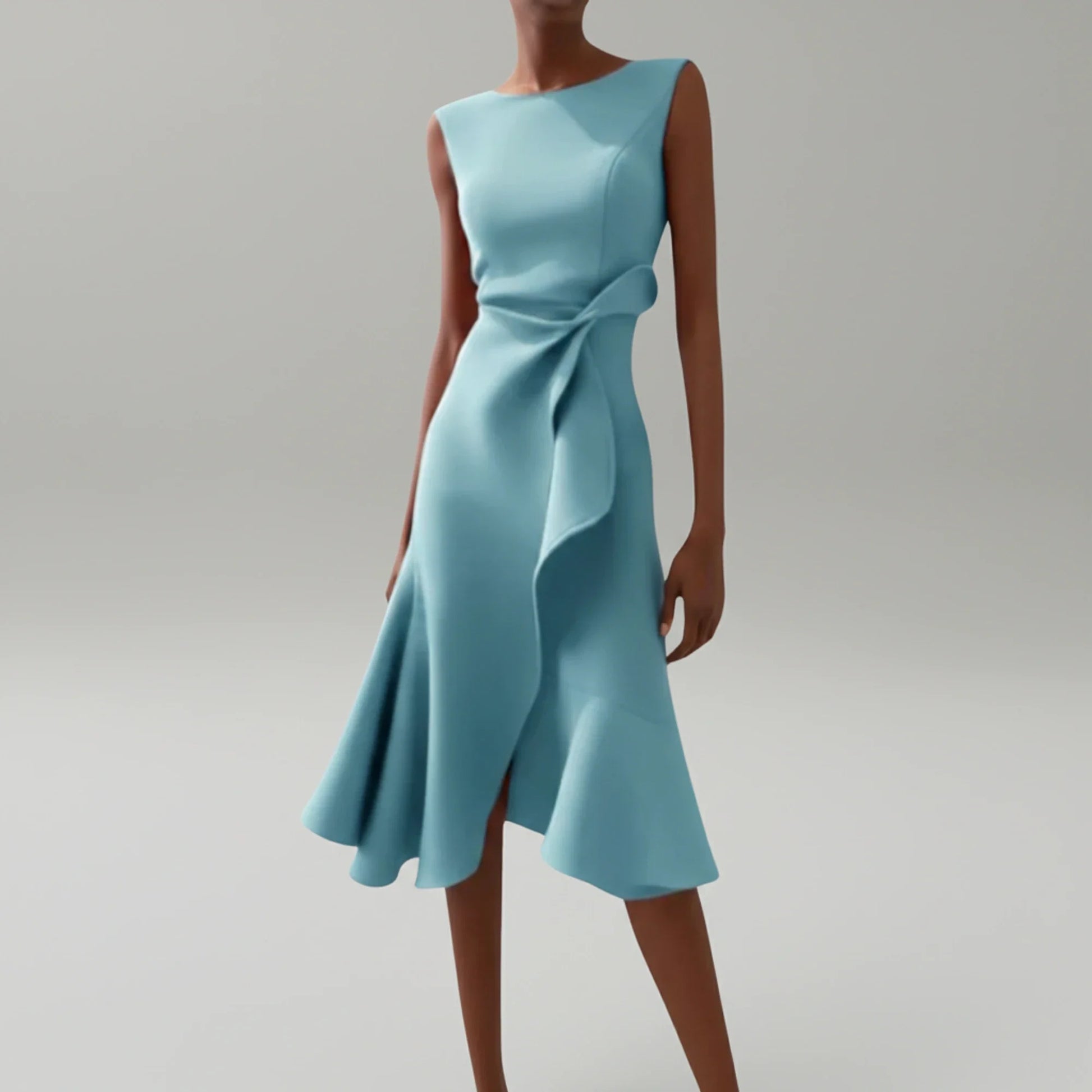 Sleeveless A-Line Midi Dress for Women