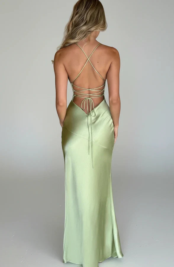 Madison | Women's Slit Spaghetti Strap Maxi Dress