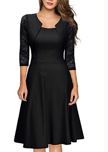 Amber | Women's A-Line Midi Dress with Bolero