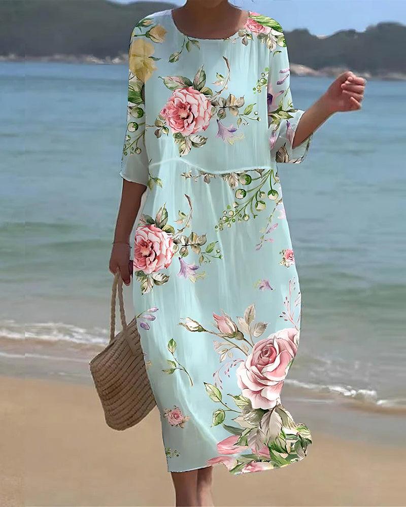 Angela | Women's Relaxed Fit Casual Midi Dress
