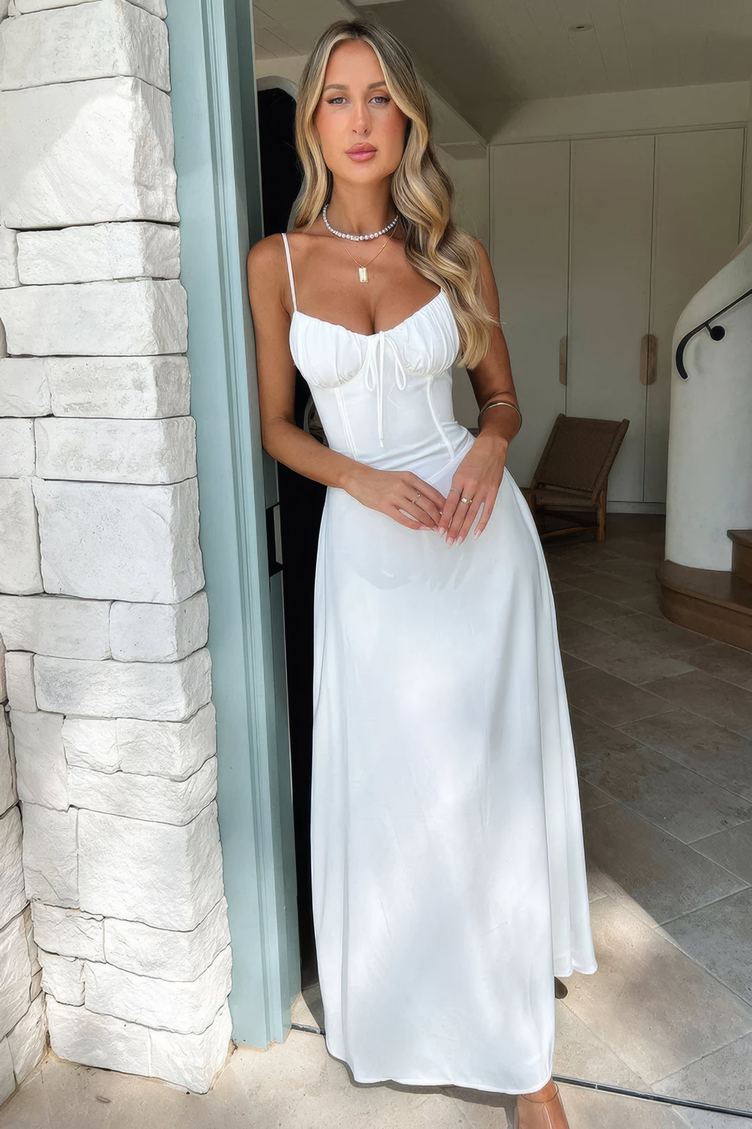 Camille | Women's Sleeveless A-Line Maxi Dress
