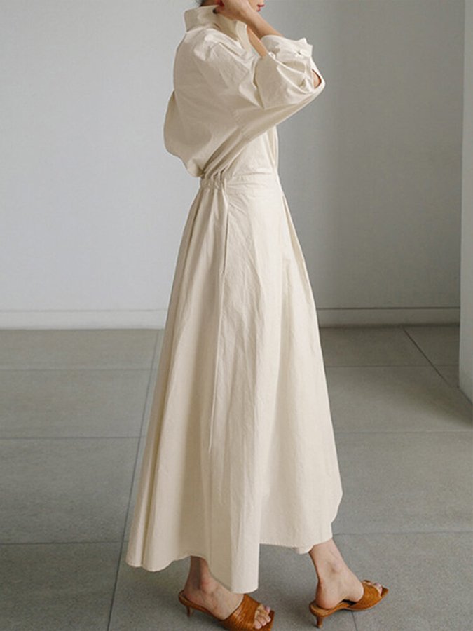 Cara | Women's V-Neck A-Line Midi Dress