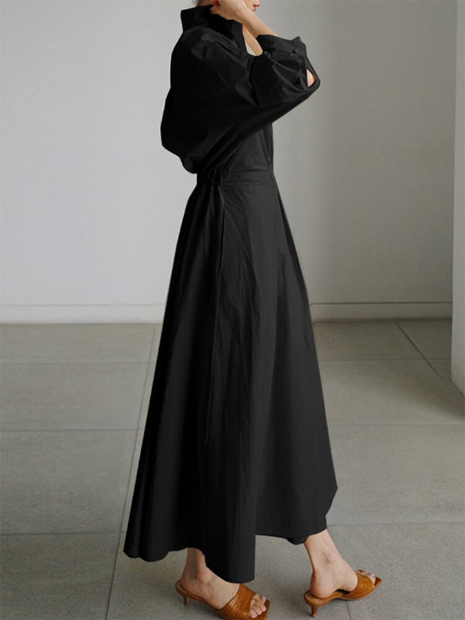 Cara | Women's V-Neck A-Line Midi Dress