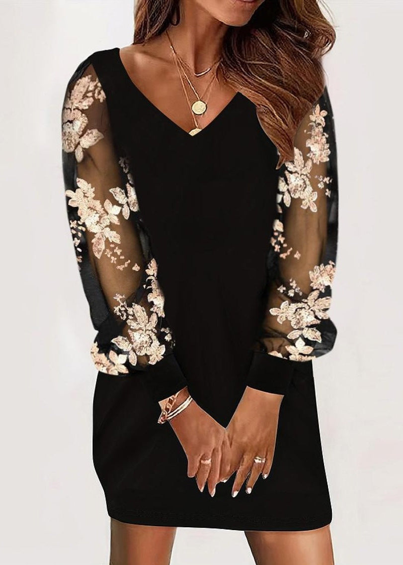 Cassandra | Women's V-Neck Bodycon Mini Dress