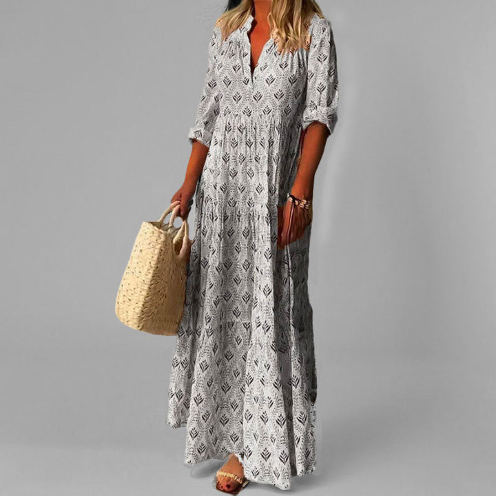 Cassandra | Women's V-Neck Boho Maxi Dress