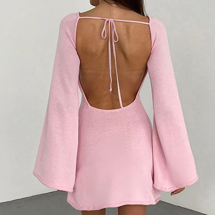 Chelsea | Women's Long Sleeve Backless Mini Dress