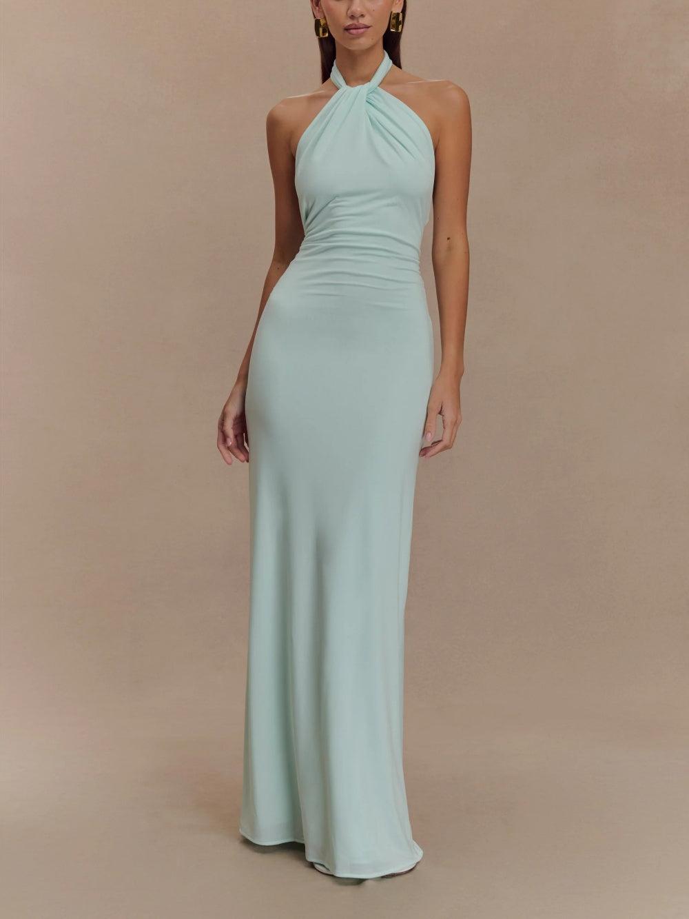 Claire | Women's Halter Bodycon Maxi Dress
