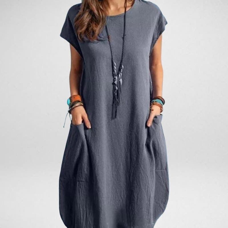 Courtney | Women's Relaxed Fit Midi T-Shirt Dress