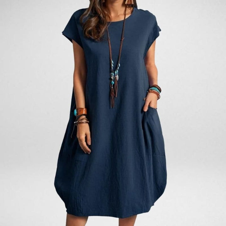 Courtney | Women's Relaxed Fit Midi T-Shirt Dress