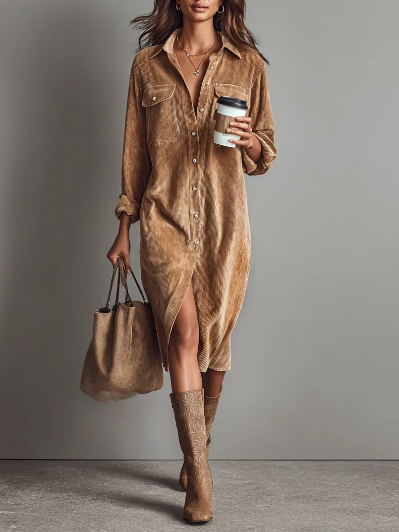 Donna | Women's Button-Down Midi Shirt Dress