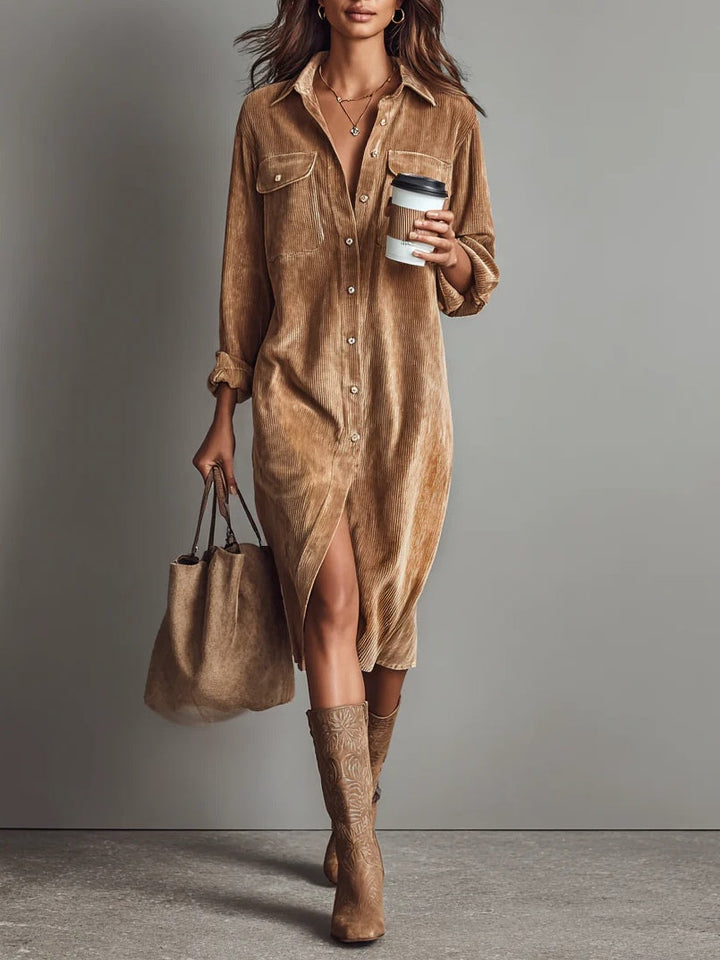 Donna | Women's Button-Down Midi Shirt Dress