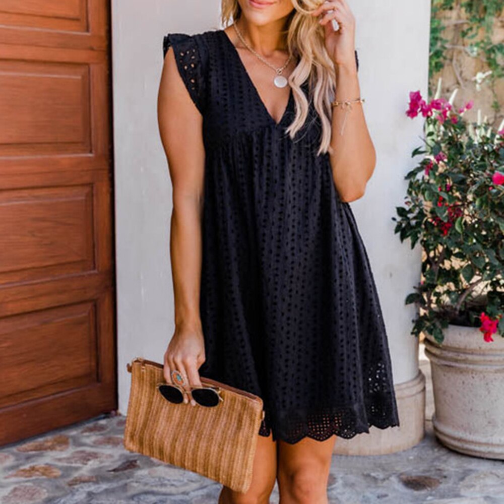 Doris | Women's Sleeveless A-Line Mini Dress
