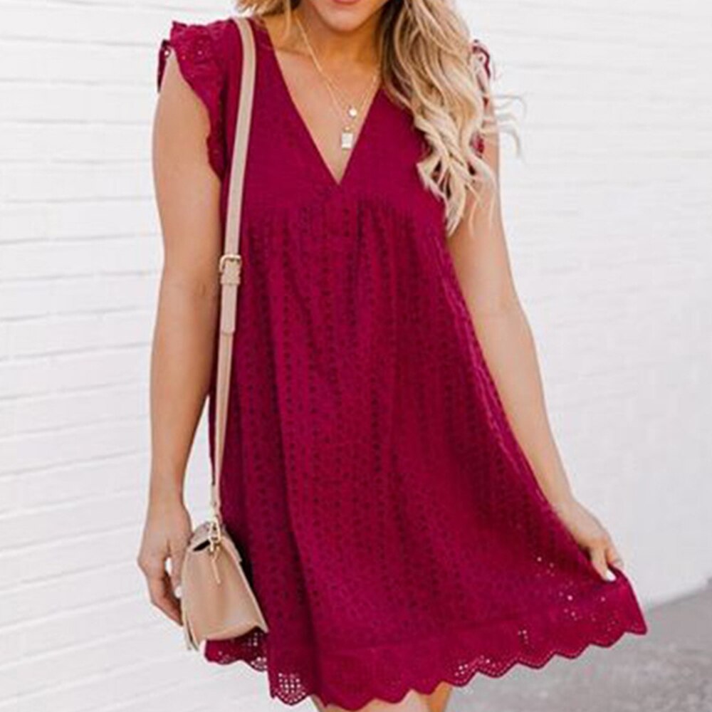 Doris | Women's Sleeveless A-Line Mini Dress