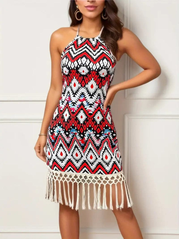 Ellen | Women's Sleeveless Halter Mini Dress