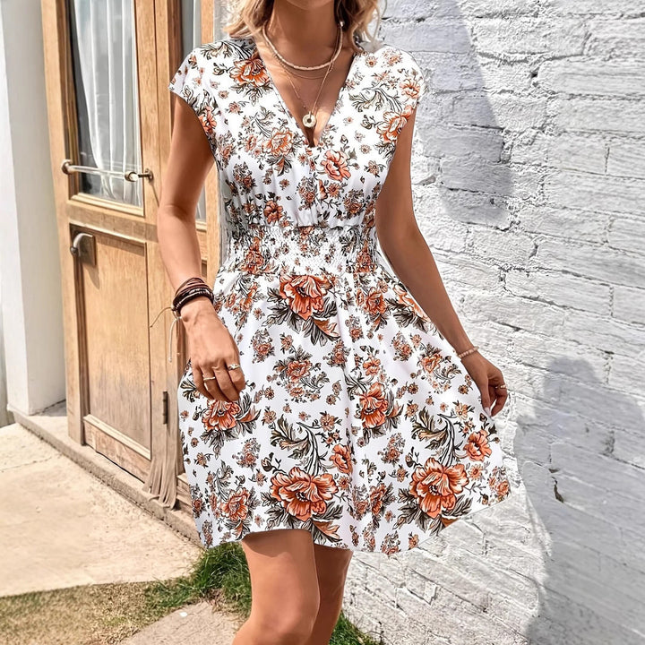 Ellen | Women's V-Neck A-Line Mini Dress