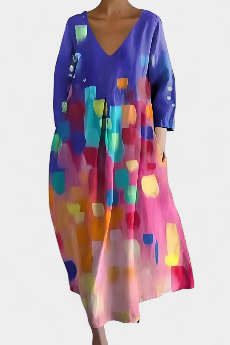Isalinde | Comfortable V-neck Dress