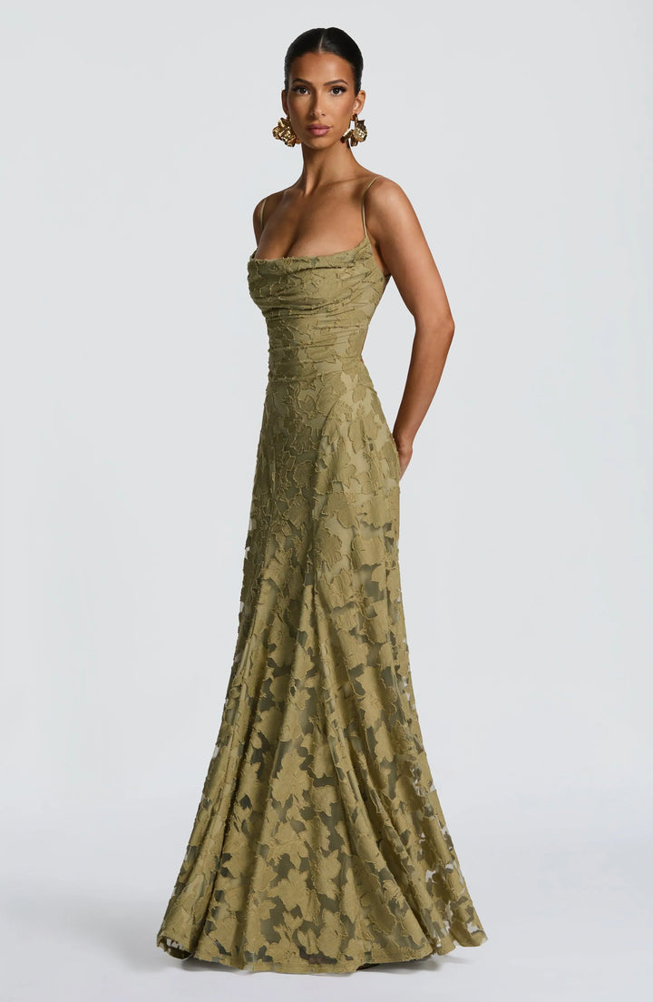 Greta | Women's Spaghetti Strap A-Line Maxi Dress