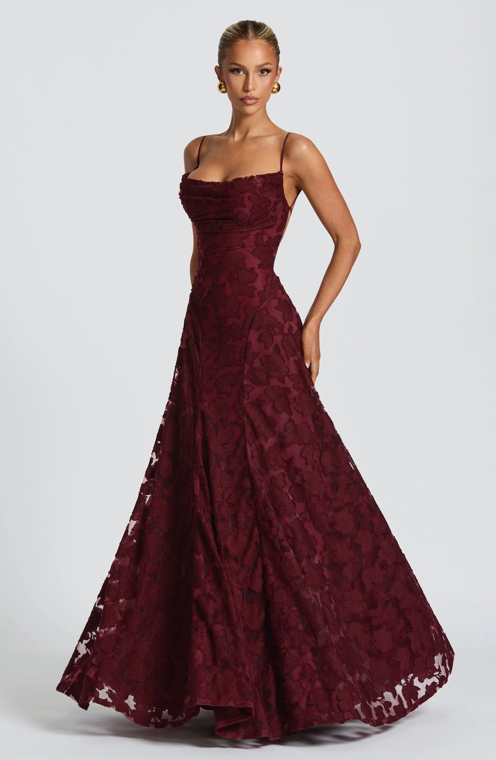 Greta | Women's Spaghetti Strap A-Line Maxi Dress