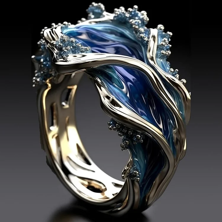 HELEN™ - Vintage Golden Ocean Wavy Ring
