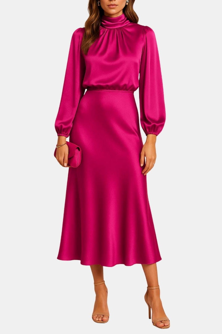 Jean | Women's Long Sleeve A-Line Midi Dress