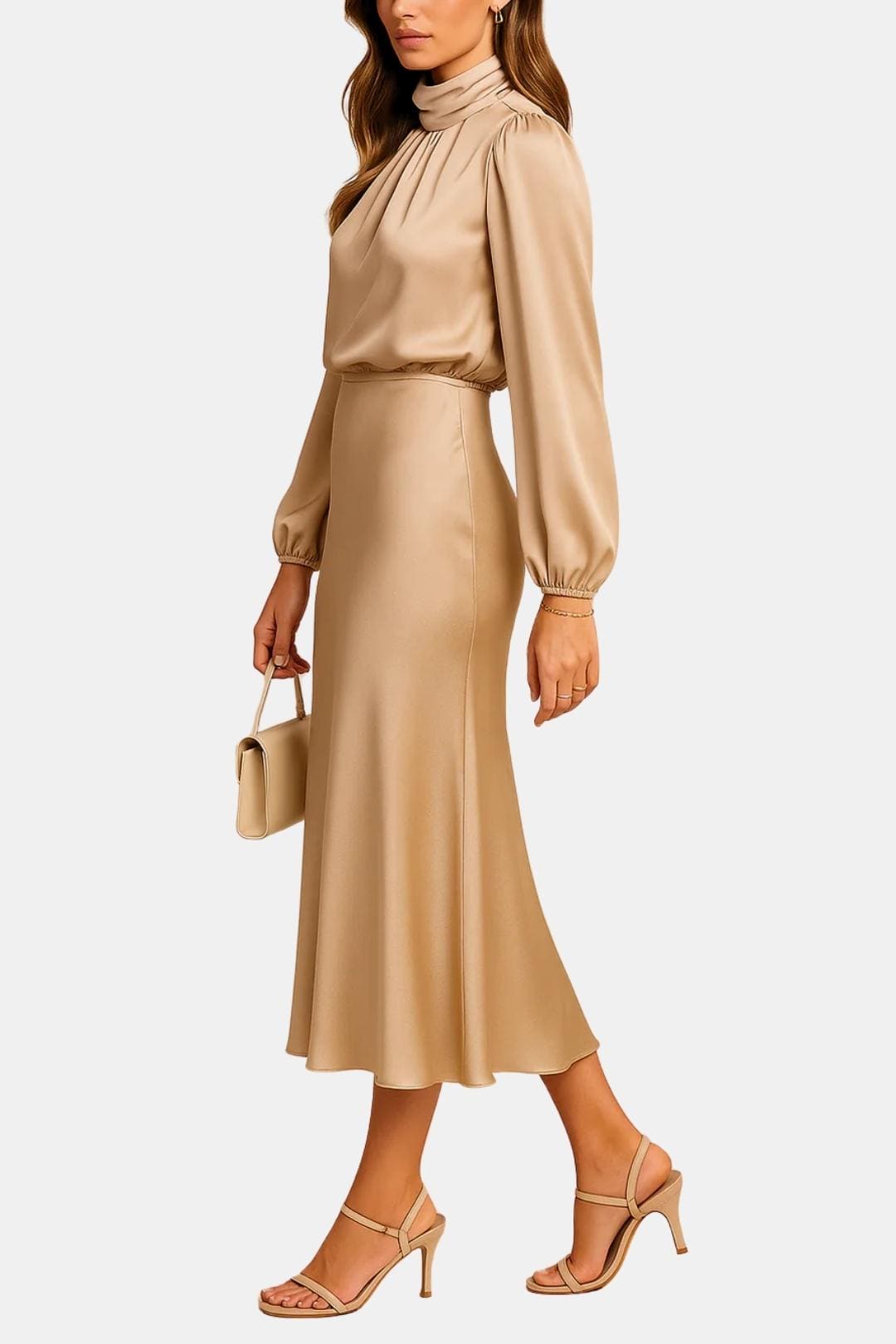 Jean | Women's Long Sleeve A-Line Midi Dress