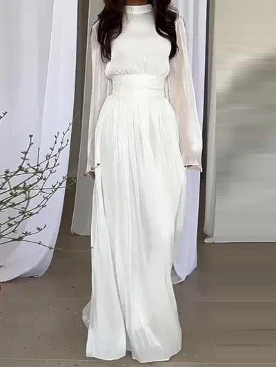Jocelyn | Women's Long Sleeve A-Line Maxi Dress
