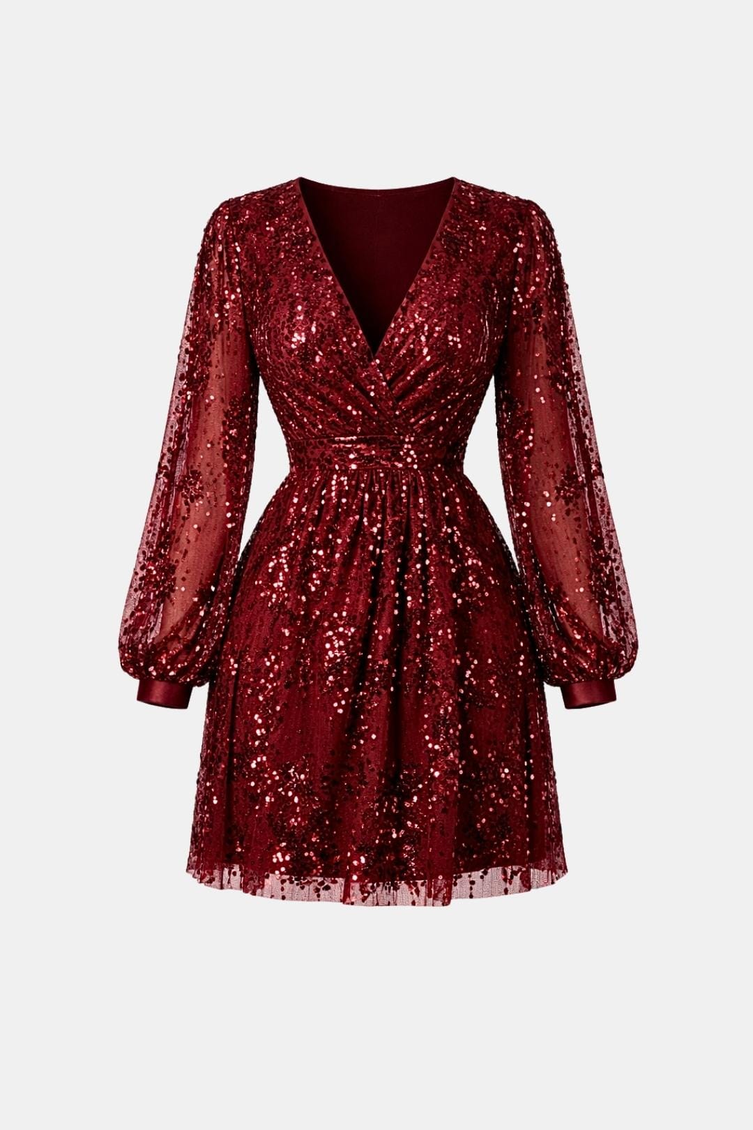 Judie | Women's Sequin Long Sleeve Mini Dress