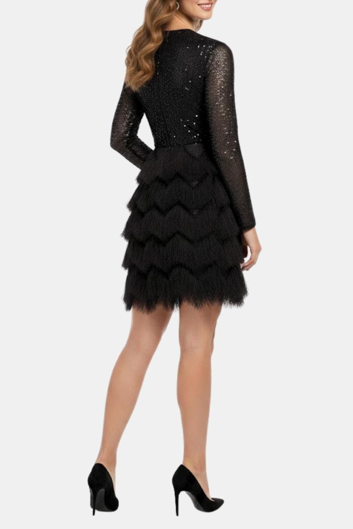 Kathleen | Women's V-Neck Sequin Mini Dress
