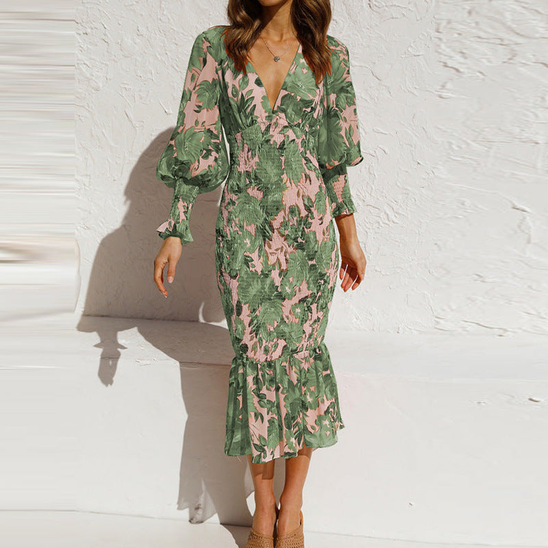 Kendra | Women's V-Neck Bodycon Midi Dress