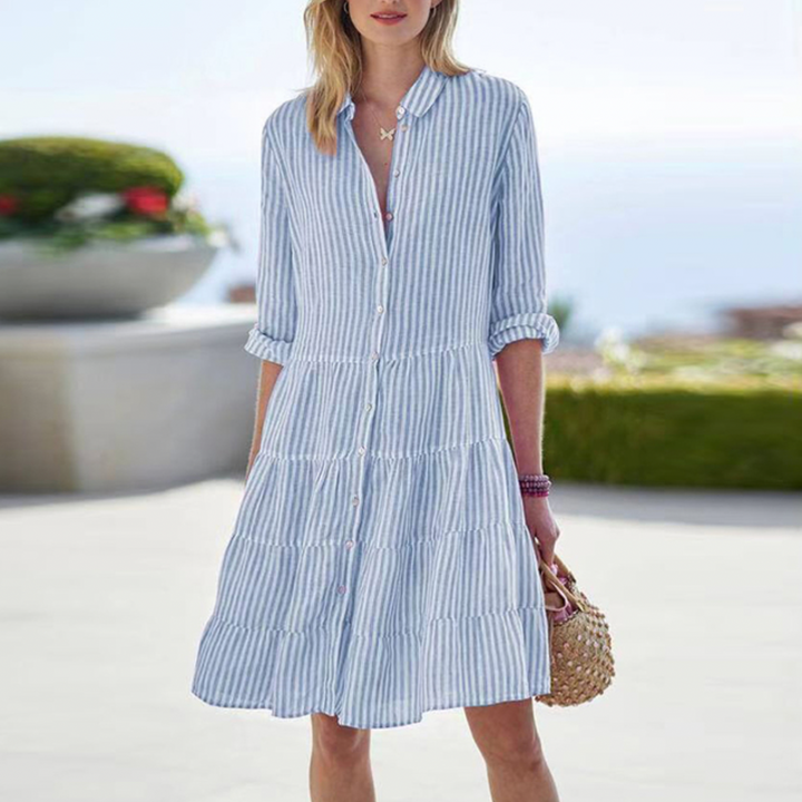 Lana | Women's Button-Down Striped Mini Dress