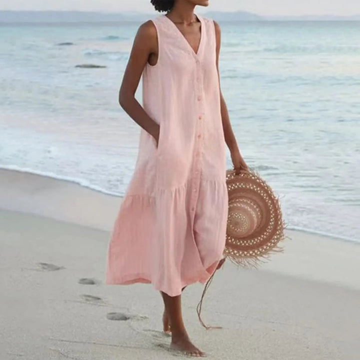 Lilly | Women's Sleeveless A-Line Midi Dress