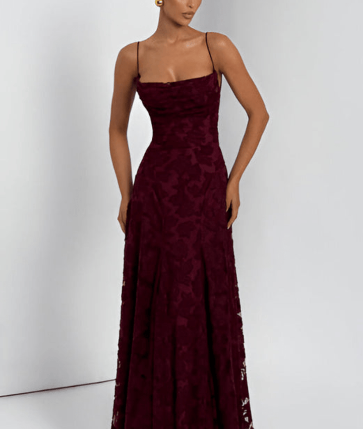 Lilly | Women's Spaghetti Strap A-Line Maxi Dress