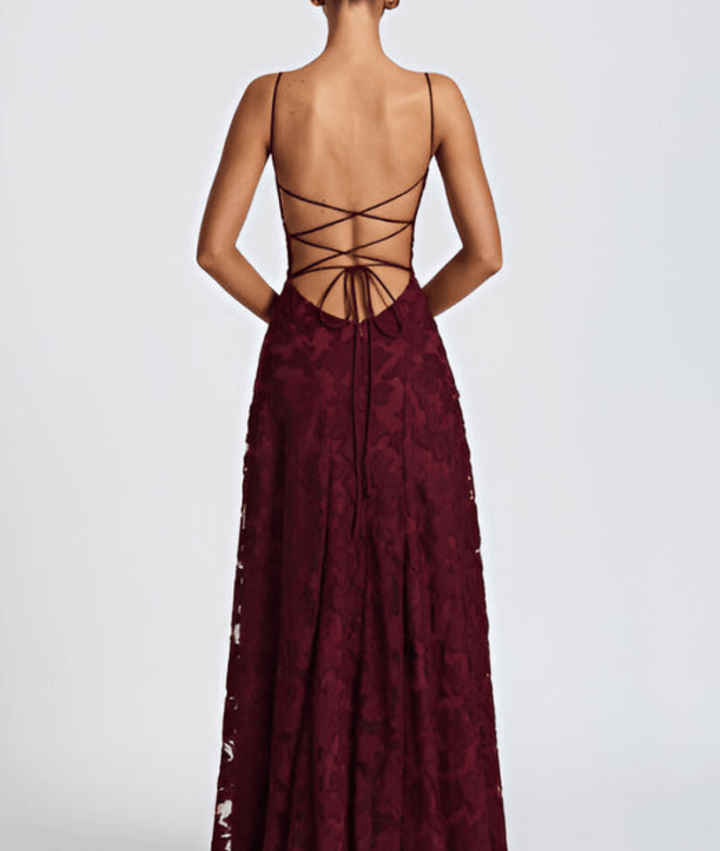 Lilly | Women's Spaghetti Strap A-Line Maxi Dress