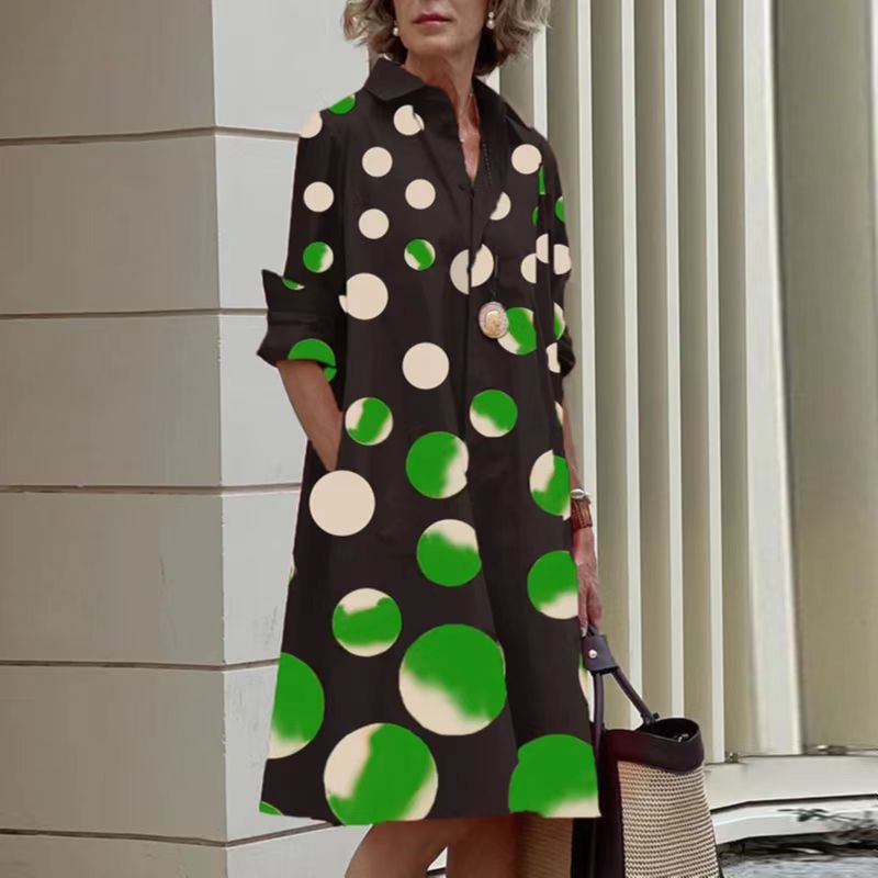 Linda | Women's Button-Down A-Line Midi Dress