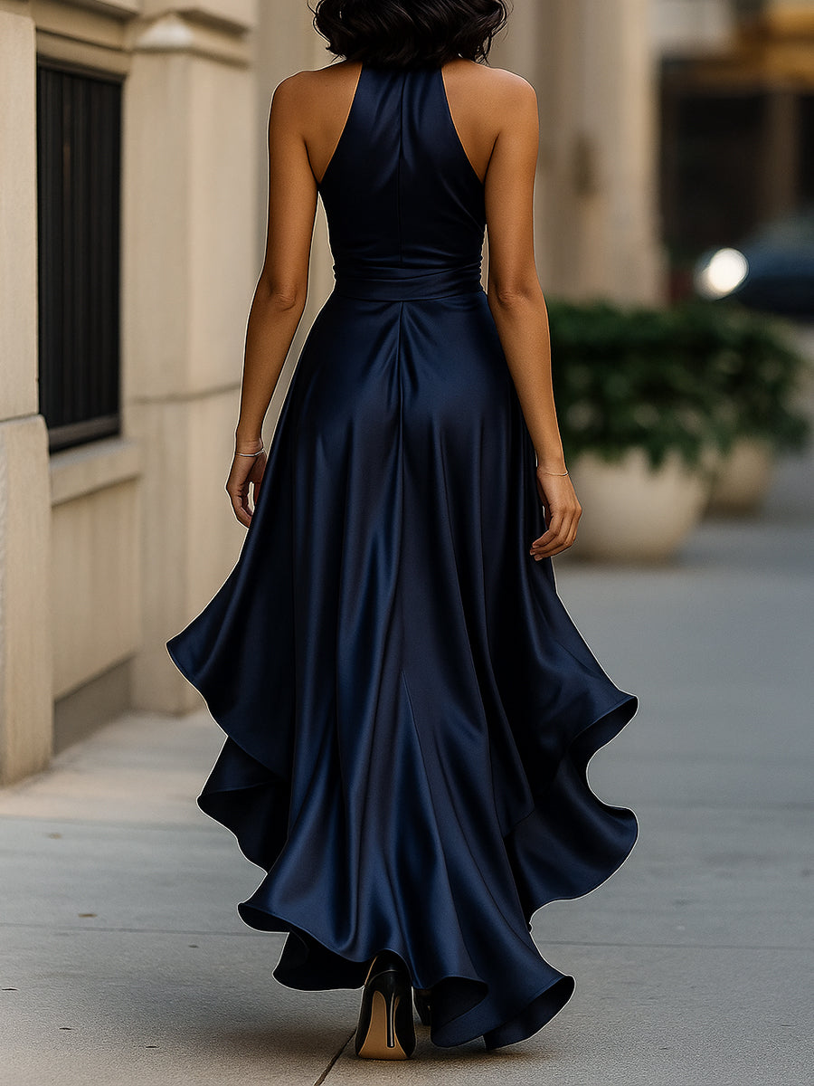 Lisa | Women's V-Neck Sleeveless Wrap Midi Dress
