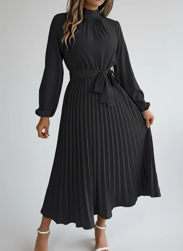 Long Sleeve A-Line Midi Dress for Women
